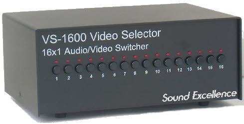 Picture of 16 to 1 audio video switcher