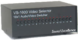 Picture of 16 to 1 audio video switcher